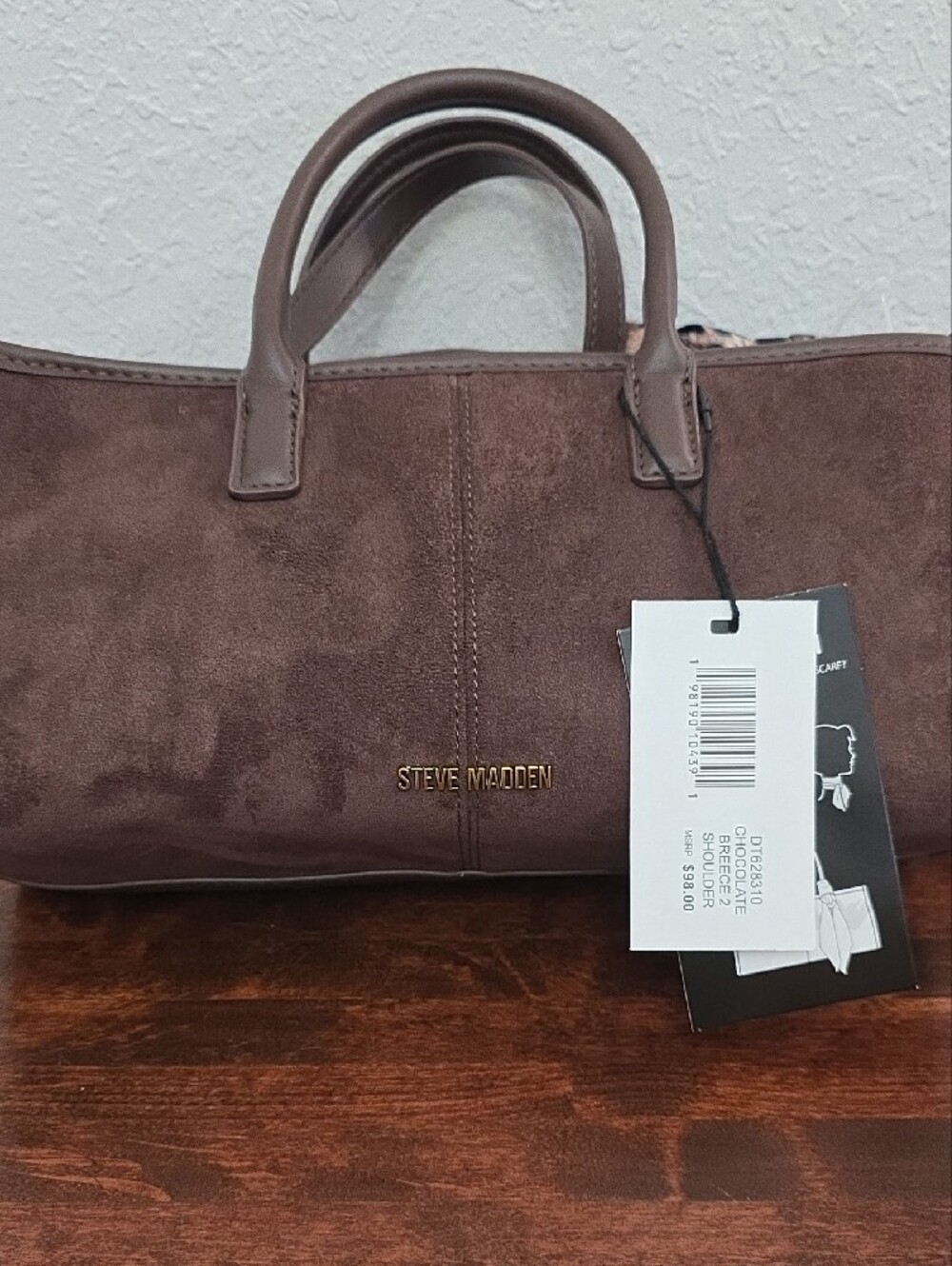 Steve Madden Dark Brown  Tote with Top Handles